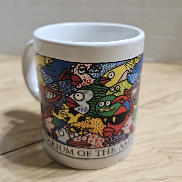 New Orleans LA Aquarium of the Americas Colorful Fish Coffee Mug Cup Collectible - Picture 2 of 6